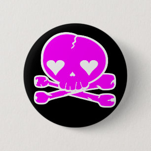 Weird Skull Goth Kawaii Style 2 Inch Round Button