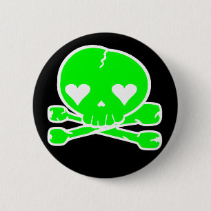 Weird Skull Goth Kawaii Style 2 Inch Round Button