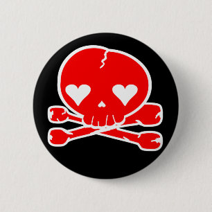 Weird Skull Goth Kawaii Style 2 Inch Round Button