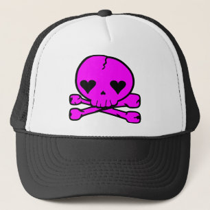 Weird Skull Goth Kawaii StyPINK Trucker Hat