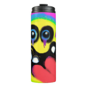 Weird Smile Emoji Graffiti Art M13  Thermal Tumbler