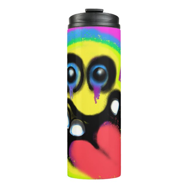 Weird Smile Emoji Graffiti Art M13  Thermal Tumbler (Front)