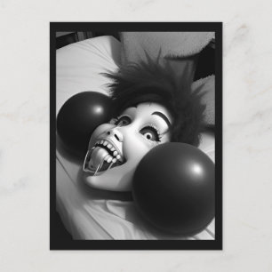 Weird Smiling Head Postcard