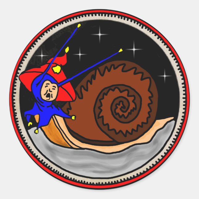 Weird Snail Classic Round Sticker (Front)