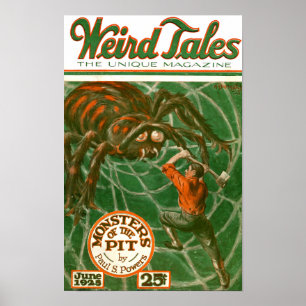 Weird Tales 1925 Cover - Monsters of the Pit  Poster