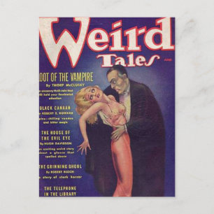 Weird Tales Vampire Comic Book Postcard