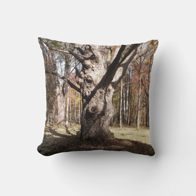Weird Tree Throw Pillow (Front)