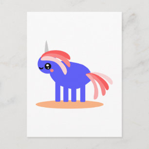 Weird Unicorn Postcard