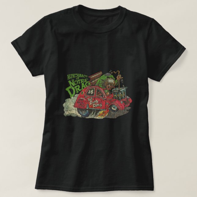 Weird Wheels Hunchback of Notre Drag 1980 T-Shirt (Design Front)