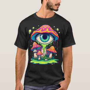 Weirdcore Aesthetic Eyeball Shirt Melting Mushroom