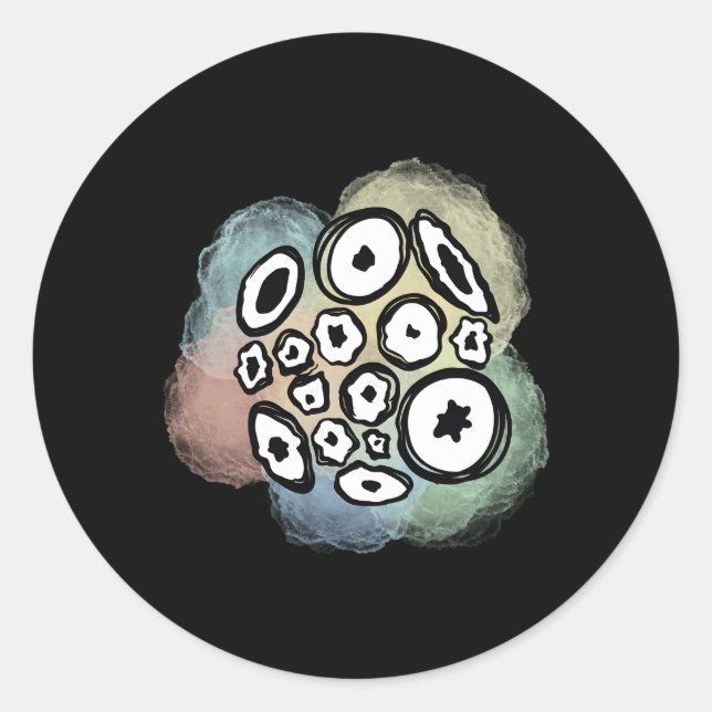 Weirdcore Aesthetic God On Pastel Cloud Classic Round Sticker (Front)