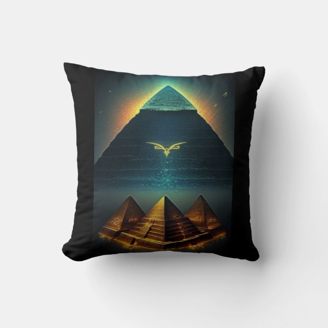 WeirdEgypt 5 Throw Pillow (Front)