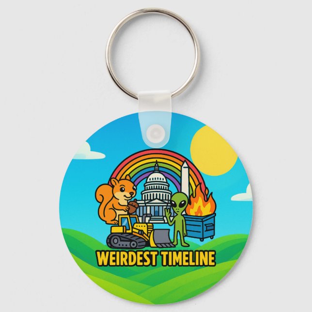 Weirdest Timeline Keychain by Phil Elmore (Front)