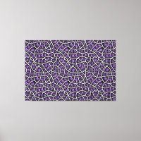 Weirdly Zen Stretched Canvas Print Purple Abstract