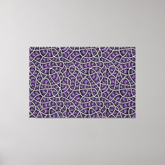 Weirdly Zen Stretched Canvas Print Purple Abstract