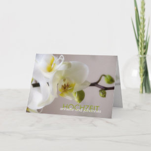 Weiße Orchidee • Hochzeits-Einladung Card
