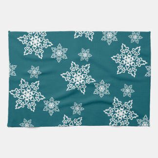 Weiße Schneeflocken Kitchen Towel