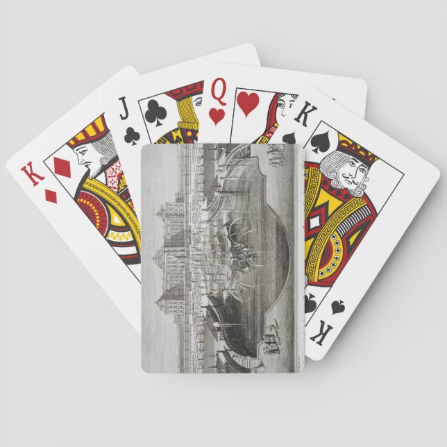 Weissenstein, view toward the castle from the Bar Playing Cards (Back)