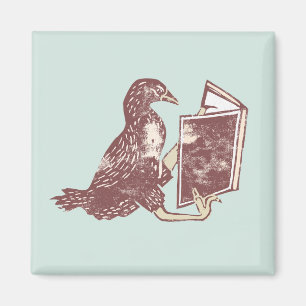 Weka Bird Reading a book Magnet