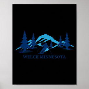 Welch minnesota ski resort skiing skier  poster