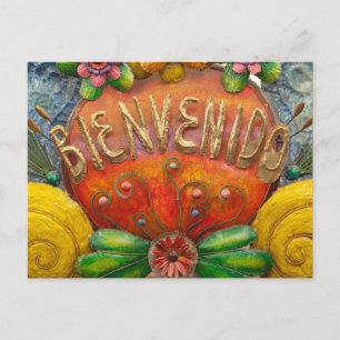 Welcom sign in Spanish, Mexico Postcard