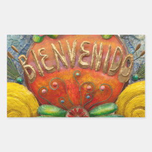 Welcom sign in Spanish, Mexico Sticker