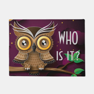Welcome 18" x 24" Door Mat/Owl Doormat