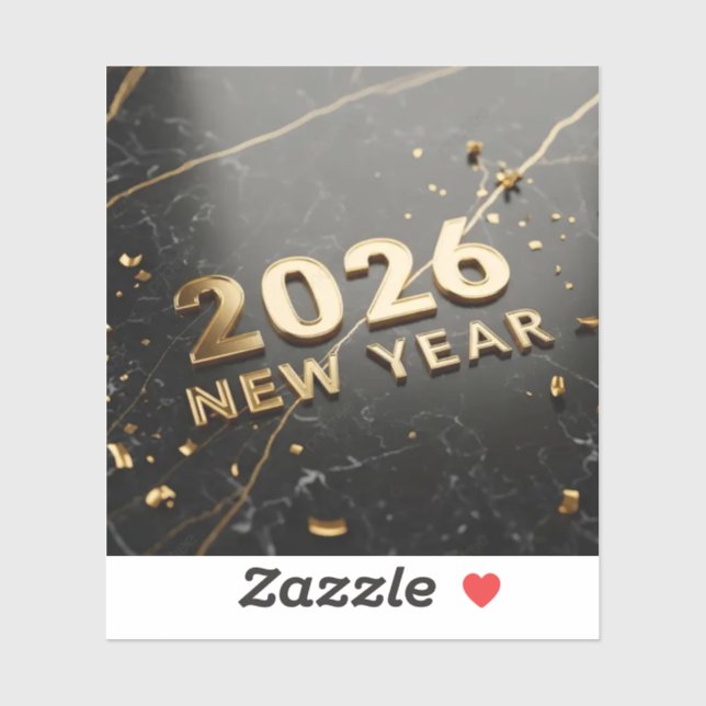Welcome 2026 Happy New Year Sticker (Feuille)