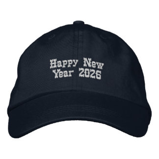 Welcome 2026 New Year Celebration Party-Hat Navy  Embroidered Hat