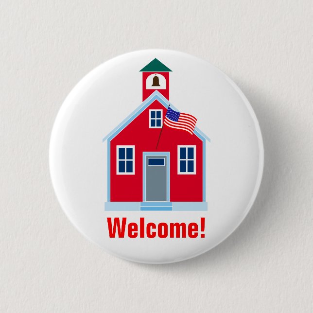 Welcome! 2 Inch Round Button (Front)