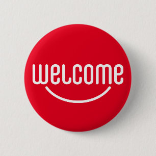 Welcome 2 Inch Round Button