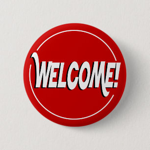 Welcome! 2 Inch Round Button