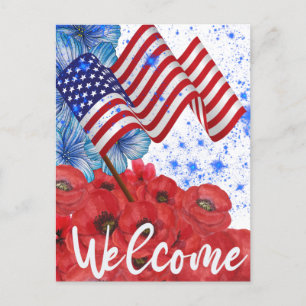 Welcome 4th of July   Holiday Postcard