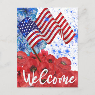 Welcome 4th of July    Postcard
