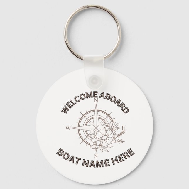 Welcome Aboard Cushions Keychain (Front)
