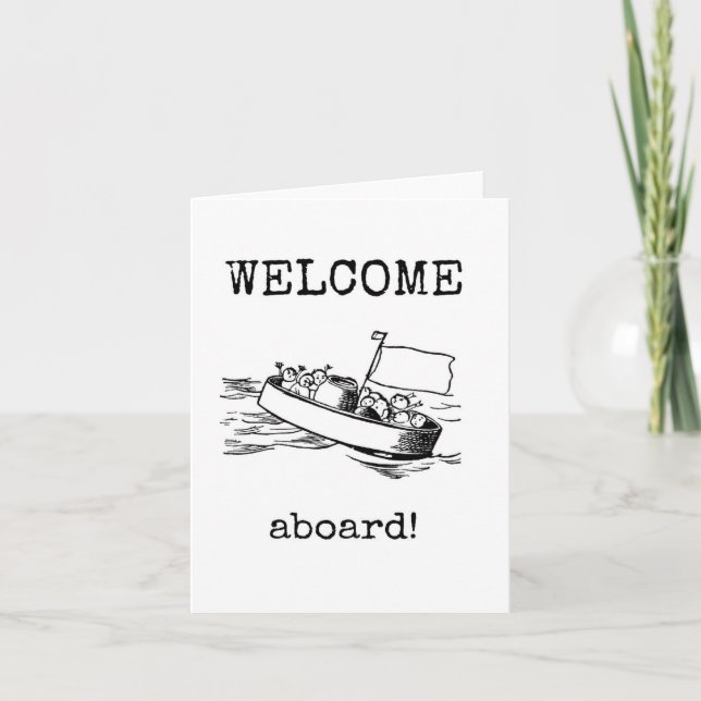 Welcome Aboard, New Employee, Team Member Card (Front)