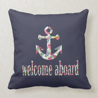 welcome aboard throw pillow