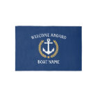 Welcome Aboard Your Boat Name Anchor Laurel Star