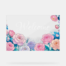Welcome Acrylic Sign