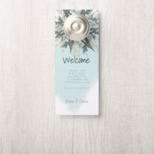 Welcome and Do not Disturb Wedding Door Hanger