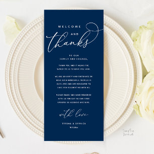 Welcome and Thanks, Modern Dinner Thank You Card