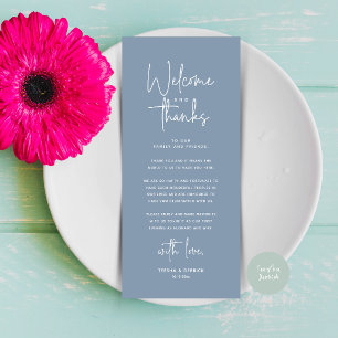 Welcome and Thanks Place Setting Thank You Card
