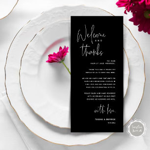 Welcome and Thanks, Place Setting Thank You Card