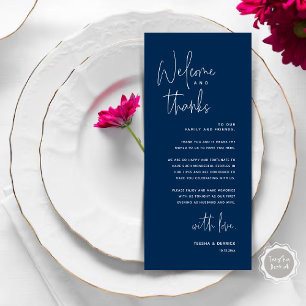 Welcome and Thanks, Place Setting Thank You Card
