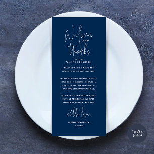 Welcome and Thanks, Place Setting Thank You Card