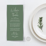 Welcome and Thanks, Place Setting Thank You Card<br><div class="desc">Share the love and show your appreciation to your guests, when they sit down at their seat and read this personalised charming thank you place card. It's a wonderful way to kick off your special day celebration! This card is sure to set the tone for an unforgettable event. The thank...</div>