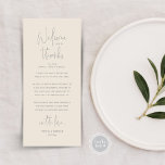 Welcome and Thanks, Place Setting Thank You Card<br><div class="desc">Share the love and show your appreciation to your guests, when they sit down at their seat and read this personalised charming thank you place card. It's a wonderful way to kick off your special day celebration! This card is sure to set the tone for an unforgettable event. The thank...</div>