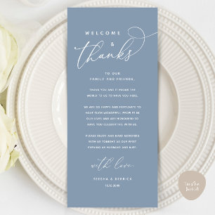 Welcome and Thanks, Place Setting Thank You Card