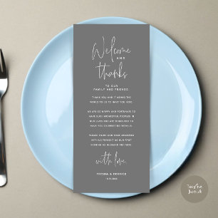 Welcome and Thanks, Place Setting Thank You Card