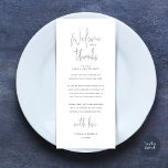 Welcome and Thanks, Place Setting Thank You Card<br><div class="desc">Introducing the perfect finishing touch to your wedding reception - our elegant Wedding Thank You Place Setting Cards, with card title "Welcome and Thanks" ! Designed to express your heartfelt appreciation for each guest's presence on your special day, these cards are the ideal way to add a personal touch to...</div>
